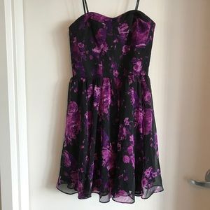 Guess Floral Strapless Dress